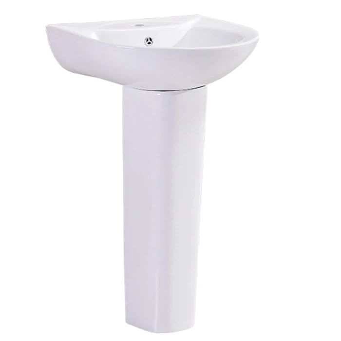 Elegantes weißes Standwaschbecken