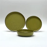 16-teiliges Keramik-Geschirrset mit Sprenkelmuster