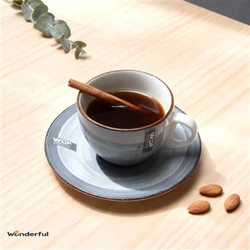 Industrial-Chic Stoneware Cup & Saucer Set Industrial-Chic Stoneware Cup & Saucer Set